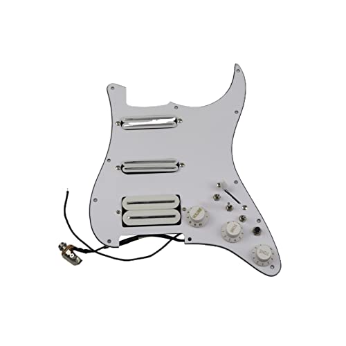 Geladenes Gitarren-Pickguard Ssh Weißer Humbucker Alnico Pickups Pickguard 7 Way Converter Multifunktionsschweißgurt (Color : 07)