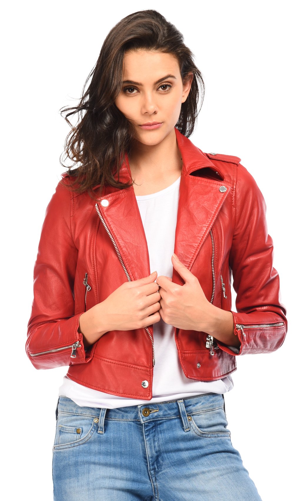 Oakwood Damen Jacke Echtleder 62326, Rouge(Rouge/Rouge), X-Large