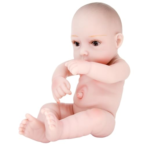 Aurgiarme 28 cm Baby Wiedergeburtspuppe Handwaschbare Mit Beweglichem Arm Und Bein Weiche Kuschelpuppe Für Kleinkind Geburtstagsgeschenk Handgefertigt