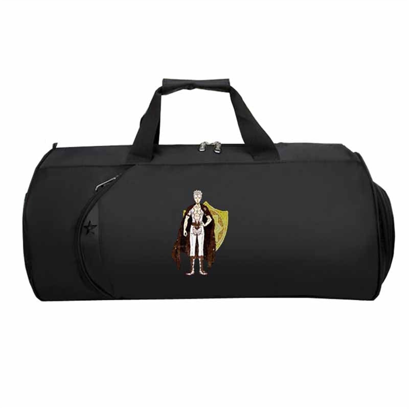 Black Clov-er Reisetasche HandgepäCk, Faltbare Reisetasche HandgepäCk, HandgepäCk Unisex G.ym Wochenendtasche Flugzeug(Black 4)