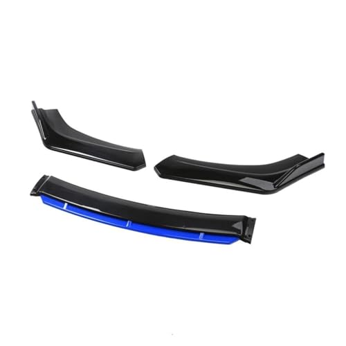 Splitter 4 STÜCKE ABS Kunststoff Kohlefaser Universal Autozubehör Auto Frontstoßstange Lip Body Kit Spoiler Splitter Diffusor Splitter Frontlippe(Black and Blue)