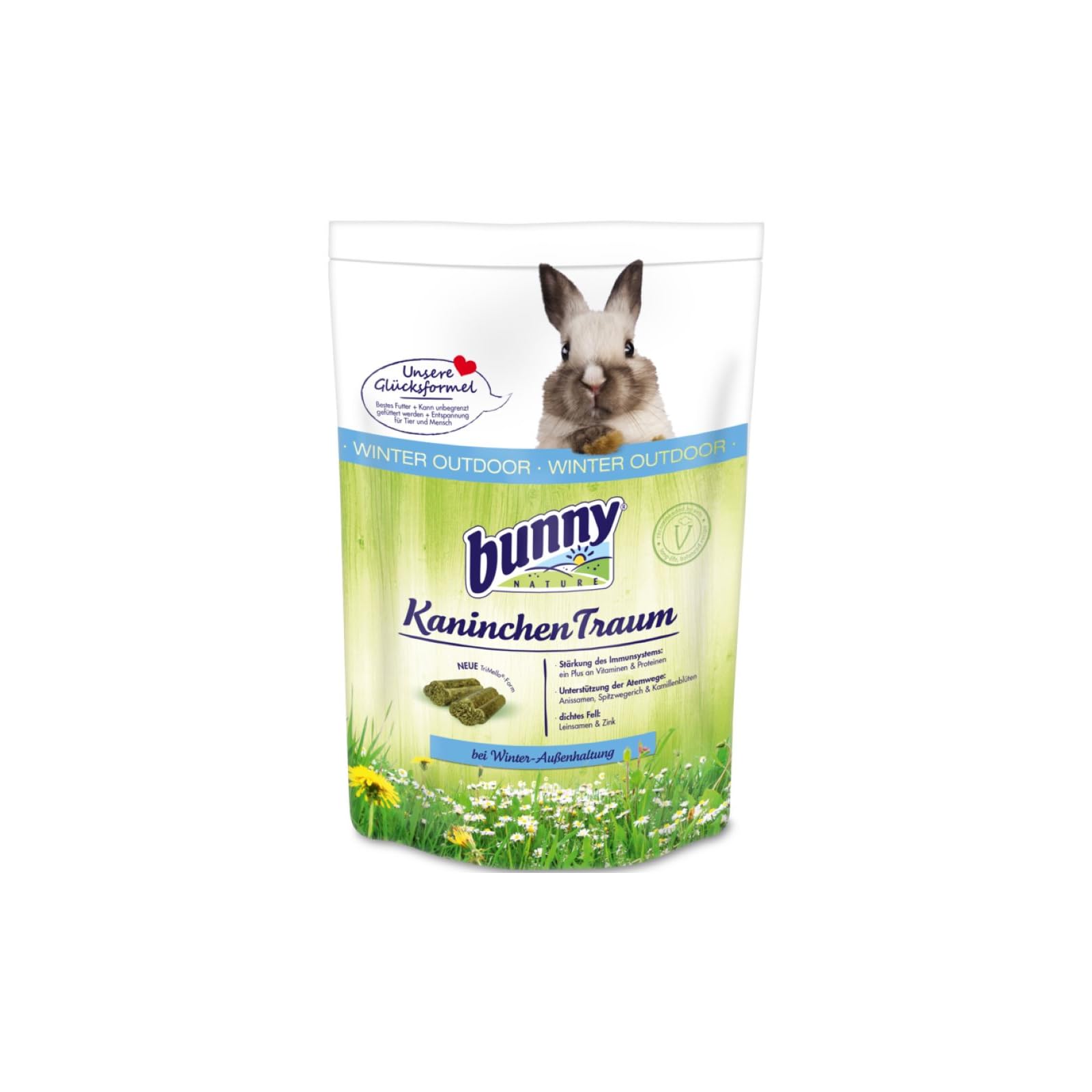 Bunny KaninchenTraum Winter Outdoor | 4 kg | Alleinfuttermittel für Zwergkaninchen | Kann hilfreich Sein das Immunsystem zu stärken | EIN Plus an Vitaminen & Proteinen