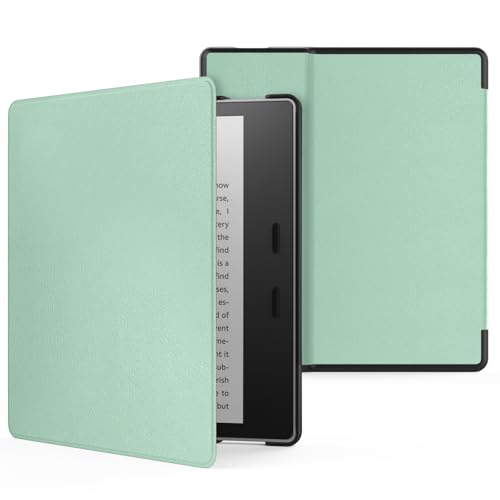 MoKo Hülle für All-New Kindle Oasis (9th and 10th Generation, 2017 and 2019 Release), Ultra Slim Lightweight Kunstleder Schutzhülle Smart Cover mit Auto Sleep/Wake Geeignet, Agave Grün