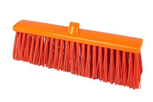 Maya Professional Tools 15008-7 StraßenBesen FBK/Lebensmittelhygiene mit harten Borsten, 400 mm x 60 mm, Orange