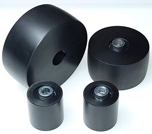 (NY5-24) Belt Grinder wheels- Drive 130 mm with 24 mm hole - Tracking 102 mm - Idler -50 mm- Wheels-55 mm wide