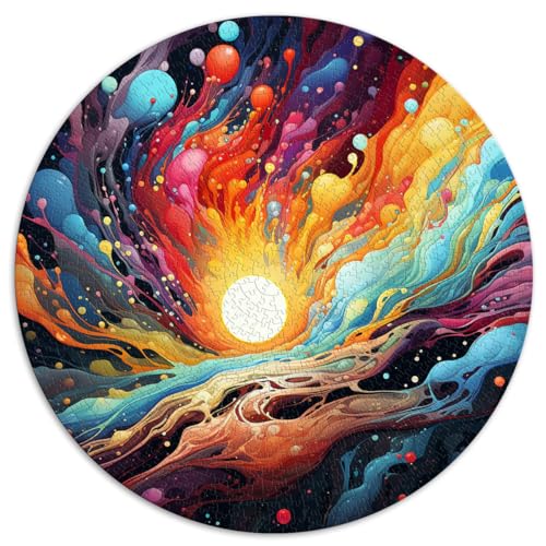 Puzzlespiele Psychedelisches Universum Puzzles für Erwachsene 1000 Teile 67,5x67,5 cm Lernpuzzle Schwierige, schwere Puzzles für Frauen und Männer