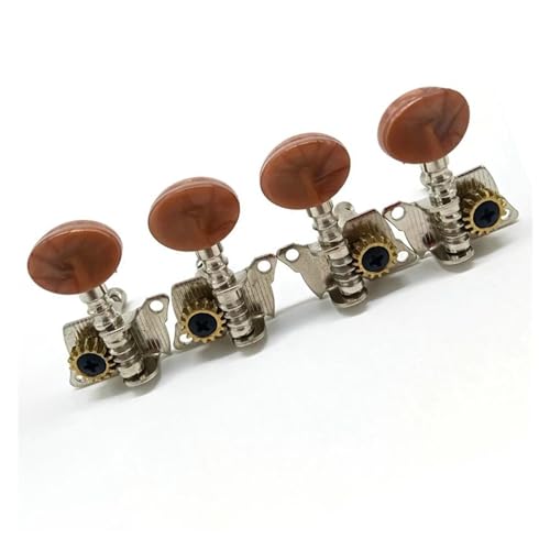 Strings Tuning Pegs Mechaniken Für Gitarre 2R2L Metall Ukulele Locking Tuner Gitarre Tuning Nagel Maschine Kopf mit braunen Kopf Nägel