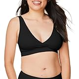 BRAVADO! DESIGNS Sustainable Maternity and Nursing Bra | Restore | Recycled Nylon | Seamless and Wireless | B-DDD/F Cups (as3, Alpha, l, Regular, Regular, Black)