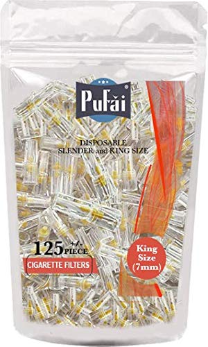 Pufai Schlanker Zigarettenrollenfilter Schlanke Größen 7 mm 125 Stück in Mehrwegverpackung