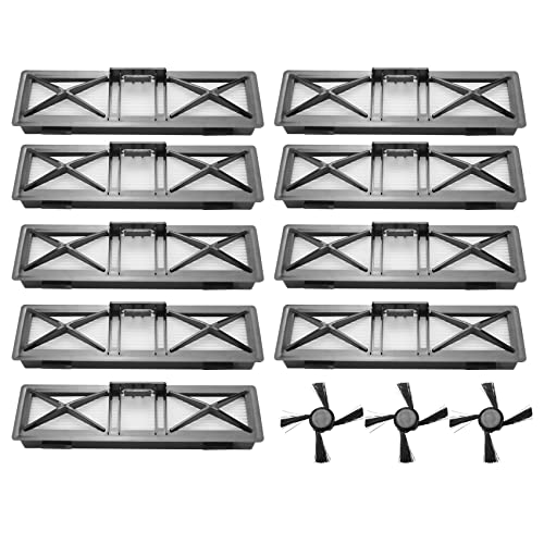 Seprendi 9 x Hepa-Filter, 3 x Seitenbürsten für D3, D4, D5, D6, D7, D70, D75, D80, D85, Botvac 75E, 80, 85, Bürstenteile