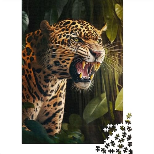 Jaguar-Puzzles, Puzzles für Erwachsene, Teenager, Puzzles für Erwachsene, 1000 Teile, Entspannungspuzzles, Spiele, Denksportaufgaben, 75 x 50 cm