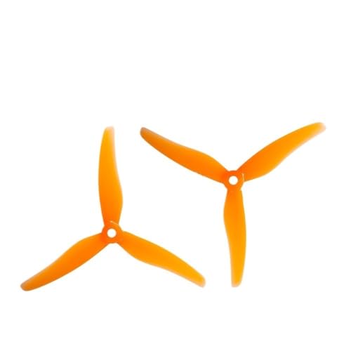 LSFWJP for Gemfan 8 stücke/4 Paar 51433 5 Zoll 3 Klinge/tri-Klinge Propeller Props CW CCW bürstenlosen Motor FPV Propeller for FPV Racing drohne (Color : 4 Pair Orange)