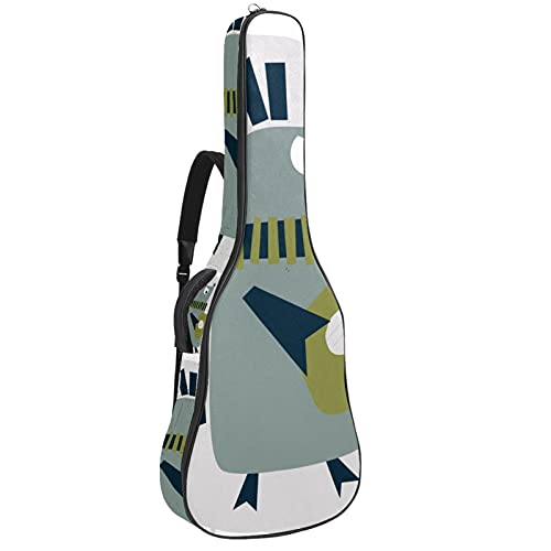 Akustische Gitarrentasche mit mehreren Taschen Dicke Polsterung Wasserdichter Gitarrenkoffer Gig Bag 108,9x42,9x11,9 cm,Lustige Tier-Igel-Spielgitarre