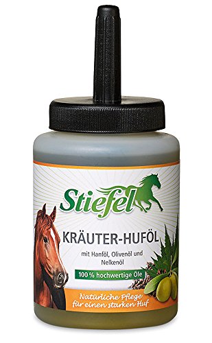 Stiefel Kräuter Huföl 450ml mit Pinsel für Huf Hufstrahl Kronrand mit pflanzl.und ätherischen Ölen