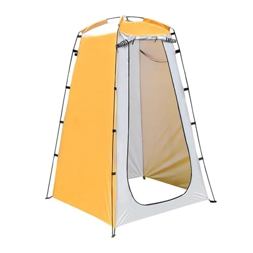 Camping Toilettenzelt Zimmerzelt Umkleidekabine Outdoor Camping Duschzelt Outdoor Hochzeitsfotografie Ankleidezelt aus Polyester Sichtschutzzelt(Yellow)