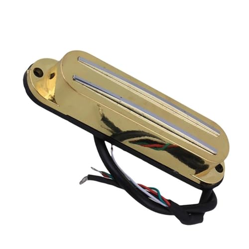 BYBIO Schwarzer 4-Draht-Magnet-Dual-Rail-Humbucker-Tonabnehmer Für E-Gitarre e Gitarren tonabnehmer (Color : Gold)