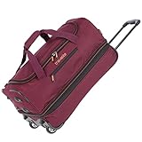 travelite Trolley Reisetasche mit Rollen klein, erweiterbar, BASICS, Weichgepäck Rolltasche mit Dehnfalte, 55 cm, 51 - 64 Liter