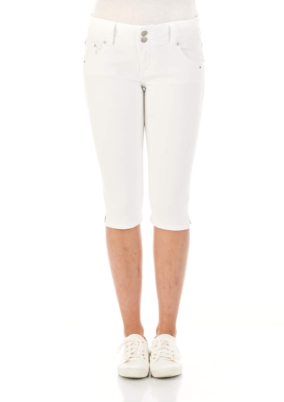 LTB Damen Capri Jeans Georget Cycle Short 3/4 Sommer Hose Denim Stretch Baumwolle W24 W25 W26 W27 W28 W29 W30 W31 W32 W33 W34, Größe:W 28, Farbvariante:White (100)