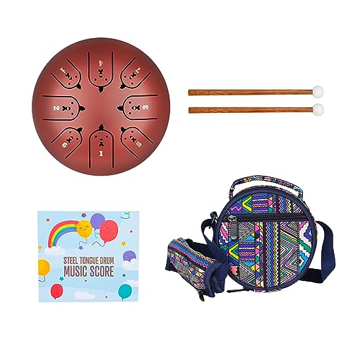 8-Tone Steel Tongue Drum C Key Percussion Instrument Handpan Drum Unique 12 Ethereal Drum For Beginner Kids