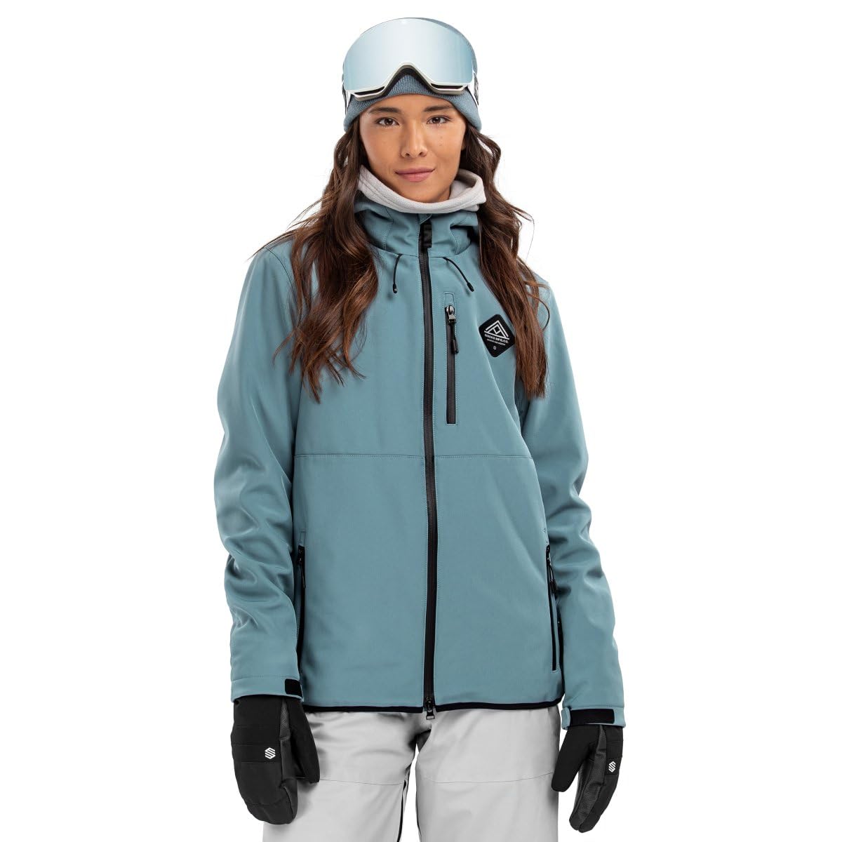 SIROKO - Softshell Jacke für Schnee für Damen W2-W Beluga - M - Stahlblau