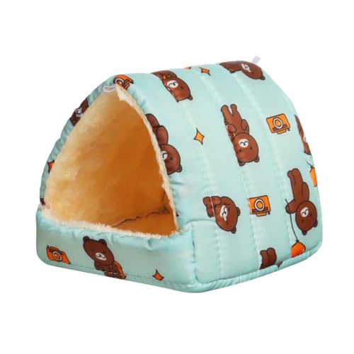 ELMAIN Hamster Spielzeug 2 Stück buntes Hamster Eichhörnchen Mini Kaninchenhaus Kleintier Schlafbett Meerschweinchen Nest A4 XL