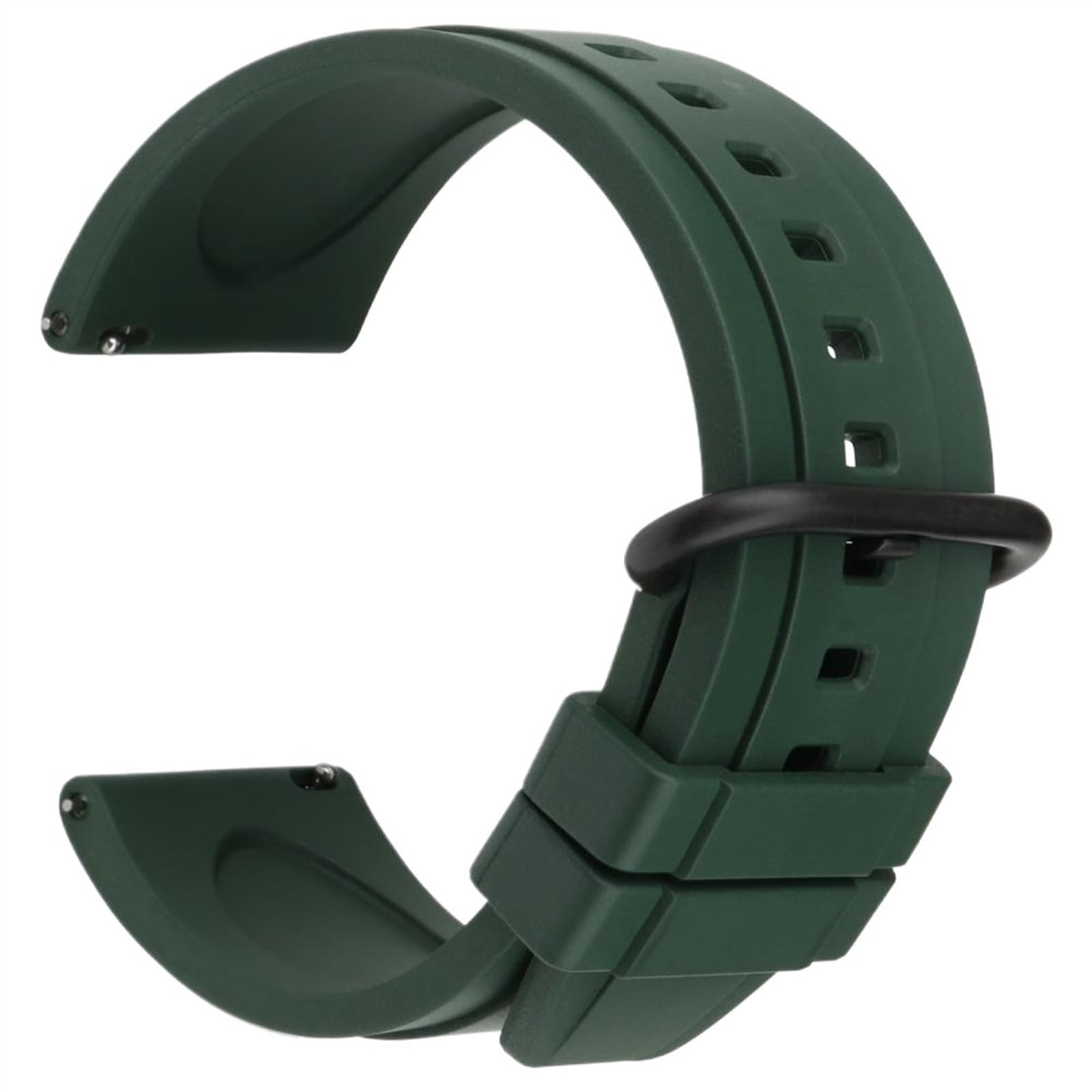 THBGTCNQ Weiches Gummi-Uhrenarmband, Sportuhrenarmband, Schnellverschluss, 20 mm, 22 mm, Gummi-Uhrenarmband, Gürtelschlaufe for Quarzuhr, Smartwatch(Green B,20mm)