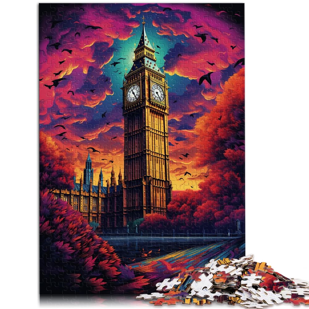 Puzzle für Big Ben, Großbritannien, 1000 Puzzles für Erwachsene, 1000 Teile, Holzpuzzle ganze Familie und Dieses 1000-teilige (50 x 75 cm)