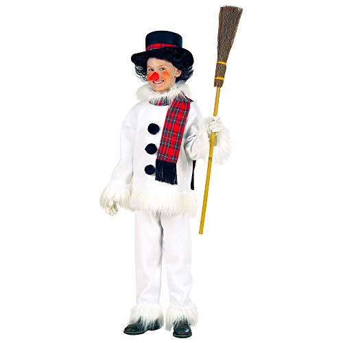 Widmann - Kinderkostüm Schneemann, Mantel, Hose, Hut, Schal und Nase, Weihnachten, Karneval, Mottoparty