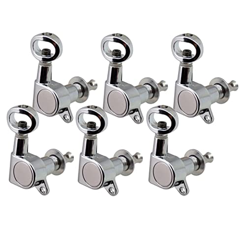 6 Stücke Rechte Hand Gitarre Tuner Tuning Keys Pegs Hohlknopf Für Akustikgitarre Ersatz 6R Silber Stimmwirbel Mechaniken