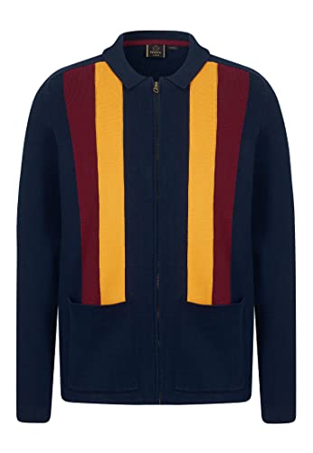 Merc of London Herren Ripon Cardigan Sweater, Marineblau, XX-Large