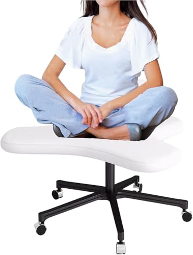 Bürostuhl mit gekreuzten Beinen, aktiver Bürostuhl zum Sitzen in verschiedenen Positionen, ergonomischer Kniestuhl mit gekreuzten Beinen für Yoga-Liebhaber, höhenverstellbarer Computerhocker