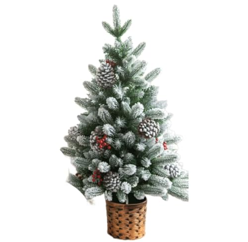 Meiliyizu Künstlicher Weihnachtsbaum mit Tannenzapfen, Tischzubehör, festliche Dekoration für Zuhause, Desktop-Dekoration, Weihnachtsdekoration