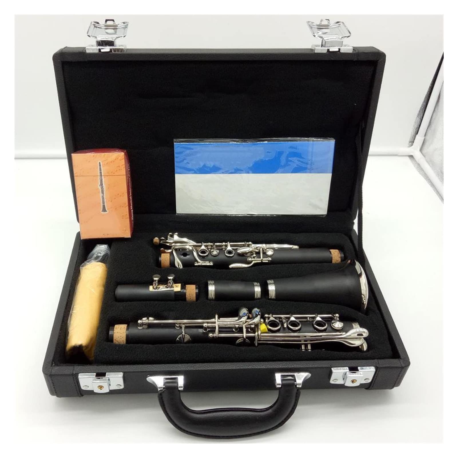 Klarinetten Bakelite A Clarinetten R13 Professionelle Klarinette Silber Überzogene Schlüssel 17 Tasten Mit Fall Maltpiec Standard Klarinette