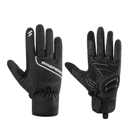 bnsggl 1 Paar Winter Warme wasserdichte Anti Slip Thermal Für Radfahren Fahrrad Outdoor Voll Finger Handschuhe Für Männer Frauen