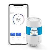 meross Smart Heizkörperthermostat kompatibel mit HomeKit, WLAN Heizungsthermostat Kompatibel mit Siri, Alexa und Google Assistant, Fernsteuerung, benötigt Hub, M30*1,5mm, 6 Adapter, 1pcs