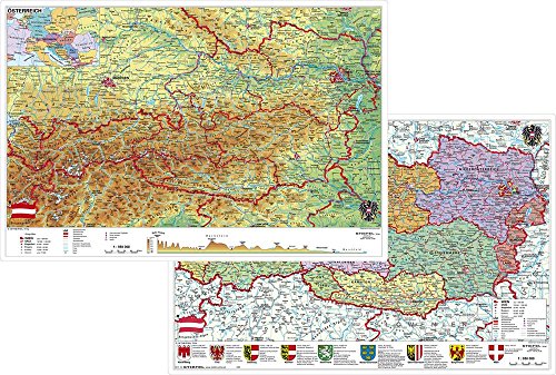 Schreibtischunterlage Österreich physisch/politisch, DIN A2 (9709935794572)