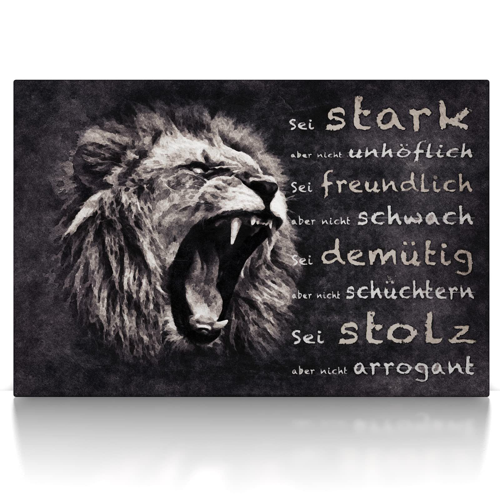 Inspirierende Zitate - Leinwand Bild - Motivation Wandbild aufhängefertig Kunst Druck Bilder Wand Deko Modern Art XXL (100 x 70 cm, Leinwand auf Keilrahmen)