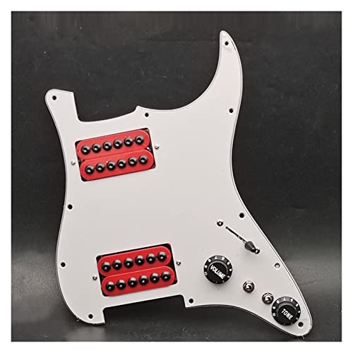 Schlagbrett Mit Zwei Humbucker-Spulen, HH-Gitarren-Schlagbrett, Schlagbrett Für E-Gitarre, Geladene, Vorverdrahtete Schlagplatte (Color : Crimson Pickup)