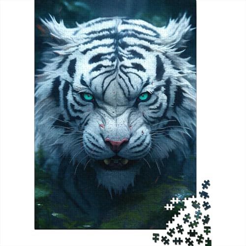 Sibirische Sumpftiger, Holzpuzzle für Erwachsene und Jugendliche, schwierige, anspruchsvolle Puzzles, 1000 Teile, Entspannungspuzzles, Denksportaufgaben, 75 x 50 cm