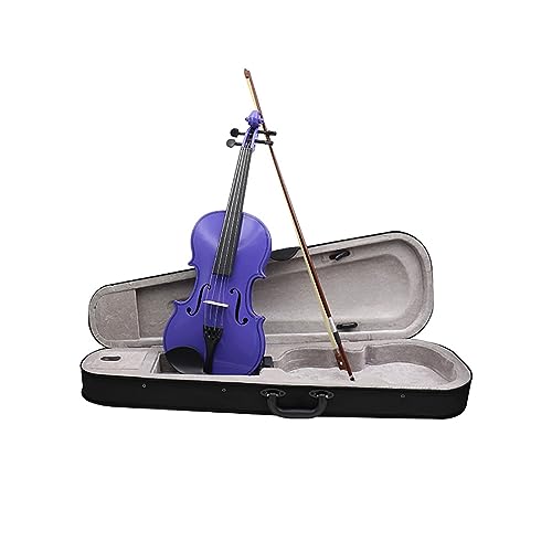 Violine 4/4 Popularisieren Modell Für Anfänger Lila Farbe Ahorn Panel Solide Saiteninstrument Mit Teilen