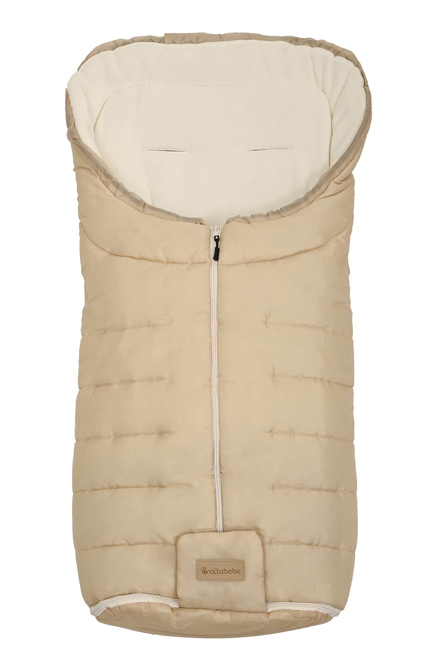 AltaBeBe AL2201-08 Winterfußsack Active Kollektion für Kinderwagen, beige/whitewash