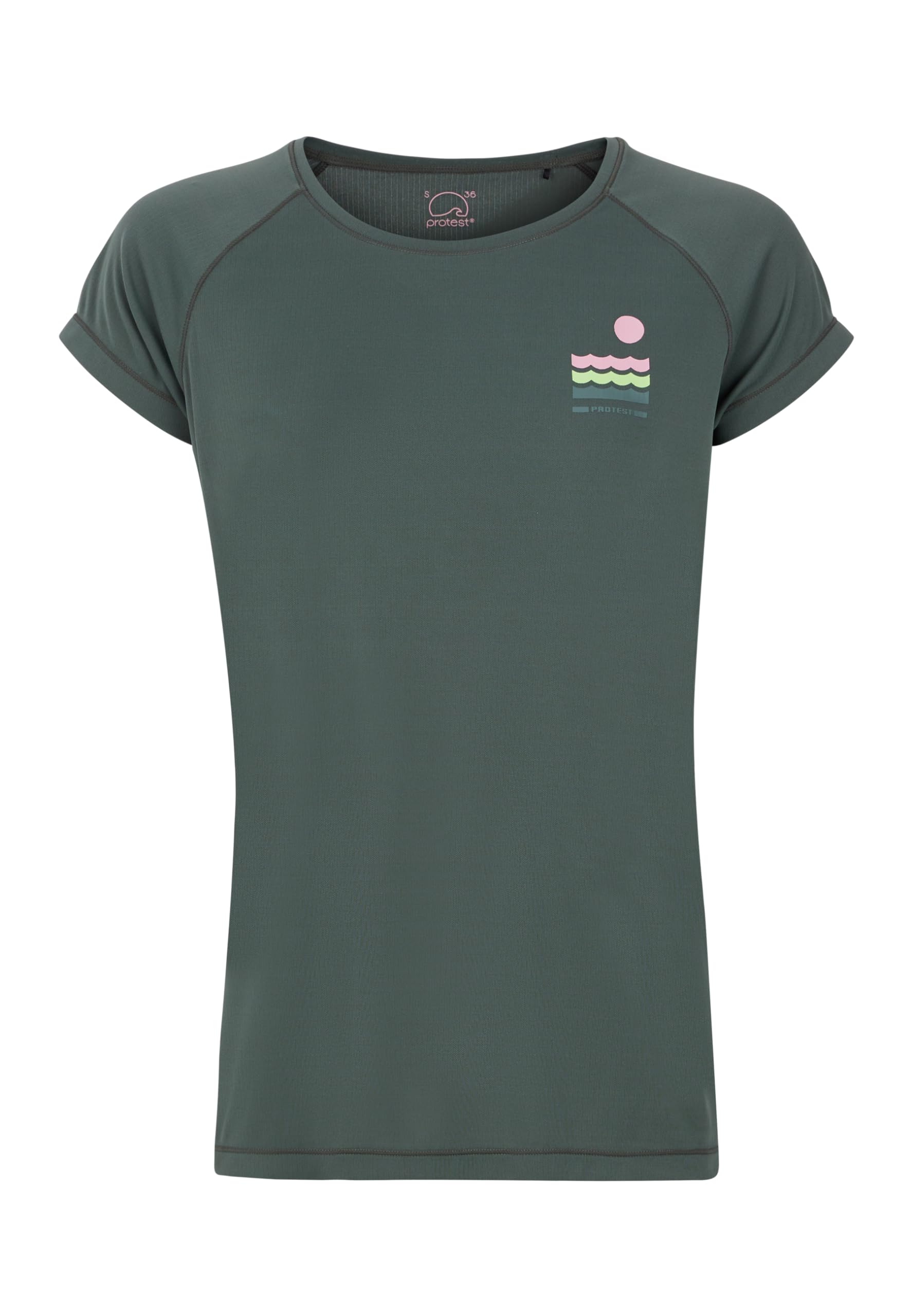 Protest Women, Ladies Surfshirt Kurzarm PRTIXY surf T Short Sleeves Huntergreen L/40