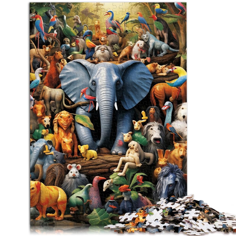 Puzzle Afrikanische Tiere 1000 extragroße Teile Puzzle Holzpuzzle Spielzeug Puzzle Lernspiele Stressabbau Puzzle 1000 Teile (50x75cm)