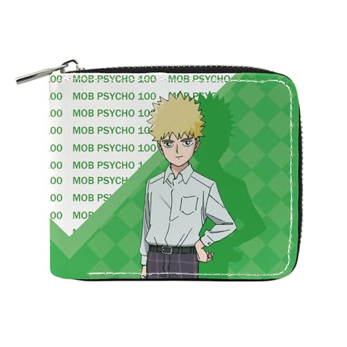 RYNDEX M-ob Psyc-ho 100 Geldbörse Anime Mittelgroß, Süß Spaß Einzigartig Karten Portemonnaie, Teenager Reisegeldbeutel für Taschengeld Fahrkarte(Color:Multicolor 4)