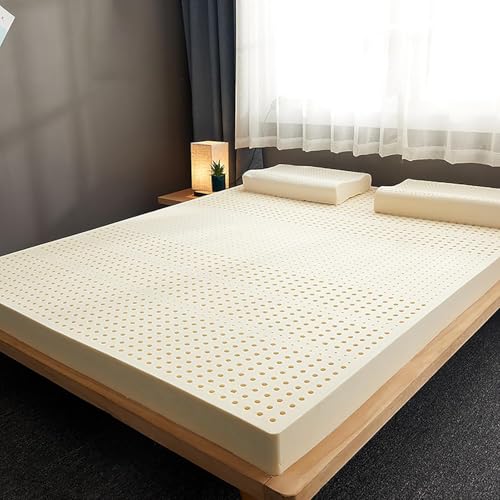 Matratzenauflage aus 100% Bio-Naturlatex, atmungsaktiv und bequem, langlebig und Nicht leicht zusammenzufallen, Naturlatex-Matratze, 7,5 cm, 120 x 200 cm