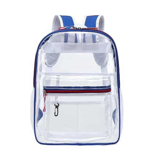 Durchsichtiger Rucksack Büchertasche Großes Fassungsvermögen Kunststoff Rucksack Schultasche 39 9 X 30 X 12 7 cm Für Schule Sport Konzert Outdoor Event