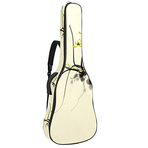 Gitarrentasche Gig Bag Gepolsterte Wasserdicht Gitarrenhülle für Akustikgitarre 40/41 / 42 zoll Grünes Gras 108.9x42.9x11.9 cm