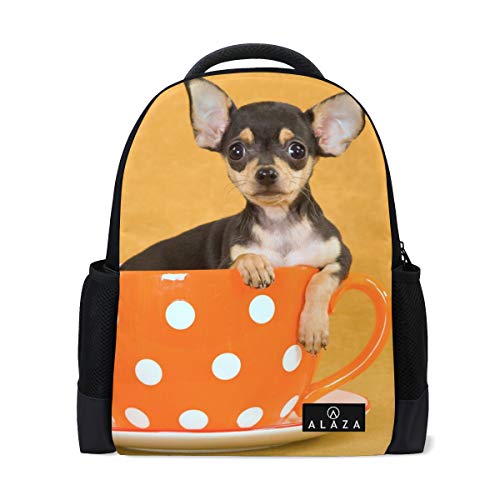 Chihuahua Welpe Hund Rucksack 14 Zoll Laptop Daypack Bookbag für Reisen College Schule