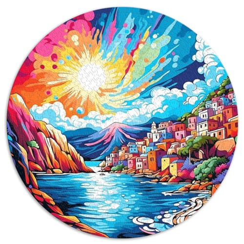 Puzzlespiel Griechische Inseln Puzzle für Erwachsene und Ren1000 Teile 67,5x67,5cm Puzzle für Sommerliebhaber Familienaktivität Puzzles Lernspiele