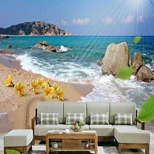 Schöner Strand Wellen Seaside Scenery 3D Tapeten Wanddekoration Fototapete Sofas Wohnzimmer Wandbild Schlafzimmer-350cm×256cm